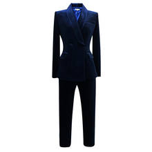 Spring Autumn Women's Suit 2020 Female Formal Elegant OL Ladies Trousers Blazer Set Jacket with Tops Pant 2 Pieces Suits ZT5554 2024 - купить недорого
