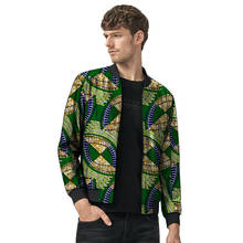 Jaqueta bomber estilo africano, jaqueta masculina de zíper clássica, com estampa dashiki 2024 - compre barato