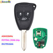 Keyless ENTRY Remote Key Fob 3 Button for Chrysler 300C PT Cruiser Sebring With Chip ID46 CY22 Blade 05179516AA 2024 - buy cheap