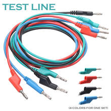 Línea de prueba de doble punta para multímetro, Cable suave de prueba de silicona, Banana a Banana, 4mm, 1M, Juego de 4 unidades 2024 - compra barato