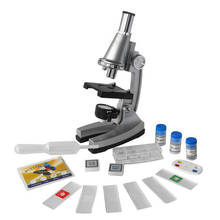 Birthday Gift 100x, 300x, 600x Illuminated Monocular Student Toy Microscope with Refecting Mirror and Lamp 2024 - купить недорого