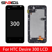 Lcd 4.5 "original para htc desejo 300, tela sensível ao toque, painel digitalizador, montagem para htc desejo 300 2024 - compre barato