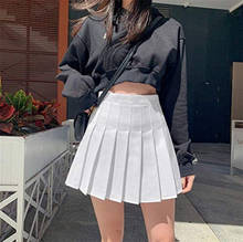 New Women High Waist Pleated Skirt 2021 Summer Casual Kawaii A-line Pleated Skirt Japanese Clothes School Uniform Mini Skirts 2024 - buy cheap