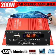 100W+100W 12V 2CH Car Audio Amplificador HIFI Audio Power Amplifier bluetooth Stereo Amplifiers FM Radio USB W/ Remote Control 2024 - buy cheap