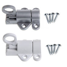 Window Gate Security Pull Ring Spring Bounce Door Bolt Aluminum Latch Lock White 2024 - buy cheap