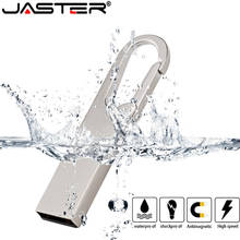 JASTER (1 free logo) Metal USB Flash Drive 64GB thumbdrive 16GB 4GB 32GB  Memory Stick 128GB waterproof pen  usb disk 2024 - buy cheap