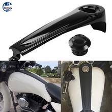 Cubierta de combustible para Panel de salpicadero estirada, plástico ABS, negro brillante, tapa de tanque de Gas, compatible con Harley Electra Ultra Street Road Glide 1986-2007 2024 - compra barato