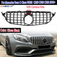 MagicKit GTR Style Front Bumper Grill Grille For Mercedes Benz W205 C200 C300 C250 2019+ 2024 - buy cheap
