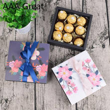 50Pcs/Lot Candy Packaging Gifts Box Creative Flowers Cake Cookie Wedding Chocolate Christmas Nougat Packaging Boxes Decorations 2024 - buy cheap