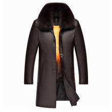2021 New Winter Warm Men's Jacket Winter Outdoor Leather Jackets Men Fur Liner Detachable Fur Collor Men's Jacket Winter, M-4XL! 2024 - buy cheap