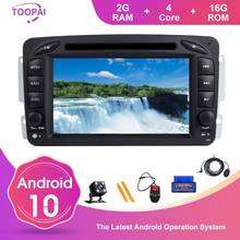 Toopai-reprodutor multimídia automotivo, android 10, navegador gps, swc, para mercedes benz clk, w209, vito, w639, viano a w168 c, w203, w209, g class w463 2024 - compre barato