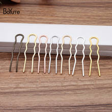 BoYuTe (20 Pieces/Lot) 70*12MM Metal Brass Thick Wavy U-Shaped Hairpin Hair Fork Handmade Diy Hair Accessories Materials 2024 - buy cheap