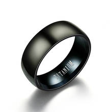 Модное простое круглое черное кольцо для мужчин и женщин, кольца из титановой стали, высшее качество, унисекс кольца для женщин и мужчин, подарки для женщин и женщин, кольцо на палец 2024 - купить недорого