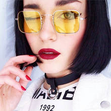 Higodoy-óculos de sol feminino clássico, armação quadrada, óculos de sol de metal, proteção uv de alta qualidade, 2020 2024 - compre barato