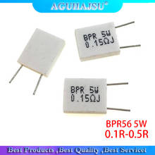 Resistor de cemento cerámico no inductivo BPR56, 5W, 0,1, 0,15, 0,22, 0,25, 0,33, 0,5 ohm, 0,1r, 0,15r, 0,22r, 0,25r, 0,33r, 0,5r, 10 unidades 2024 - compra barato