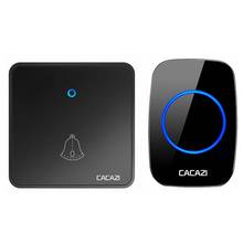 CACAZI Home Wireless Doorbell Waterproof 300M Remote 60 Chimes CR2032 Battery Transmitter Night Light Receiver US EU UK Plug 2024 - buy cheap