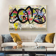 Street Pop Graffiti Art Love Canvas Paintings Oil Painting Modern Wall Art Posters and Prints Home Decor Picture For Livingroom 2024 - buy cheap