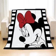 Cobertor para crianças da disney, cobertor com desenho de mickey mouse, toalha de banho para crianças, cobertor macio de flanela para cobertura de verão, sofá para cama 2024 - compre barato