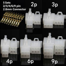 5set 2.8mm male and female mating 2/3/4/6/9 pin connector connector plug terminal for bicycle auto motorcycle 2024 - buy cheap