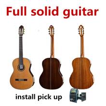 Guitarra acústica clásica de caoba, instrumento eléctrico de alto brillo, 6 cuerdas de recogida, cedro, palisandro, 39 pulgadas 2024 - compra barato