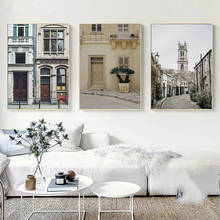 Old House Architecture Vintage Poster Nordic Wall Art Canvas Print City Landscape Painting Picture Modern Home Decoration 2024 - buy cheap