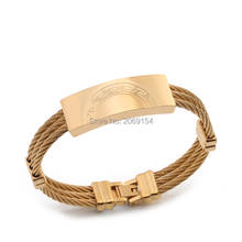 Vintage Charms Bracelets Fashion Jewelry Classic  Gold Stainless Steel Bracelet Chain Link Bangle Charms 2024 - buy cheap