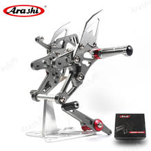 Arashi For BMW S1000RR / HP4 2015 - 2019 QS CNC Adjustable Footrests S1000 S 1000 RR 2016 2017 Foot Pegs Rider Rearset Footrest