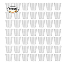 Прозрачные Жесткие пластиковые одноразовые чашки, 50 шт., чашки для вечевечерние, для выстрела, желейные чашки, чашки для одноразового использования, чашки для напитков на день рождения 2024 - купить недорого