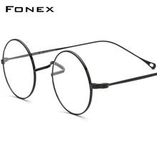 FONEX-gafas redondas de titanio para hombre y mujer, anteojos con montura graduada óptica para miopía, Retro, novedad de 2021, F85666 2024 - compra barato