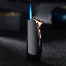 Windproof Straight Butane Lighter Blue Flame Cigar Lighter Creative Metal Gas Lighter Smoking Accessories for Weed Cute for Girl 2024 - buy cheap