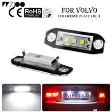 2pcs White LED car License Number Plate Light Bulb For Volvo C30 C70 S80 V70 XC70 S40 V50 S60 V60 XC60 XC90 license plate lamp 2024 - buy cheap