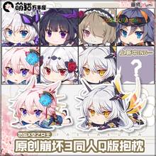 Almohada de felpa de Anime Honkai Impact 3 Kallen, bonita muñeca de Kaslana, decoración de habitación de dibujos animados para estudiantes, cojín de dibujos animados japoneses, regalos de navidad 2024 - compra barato