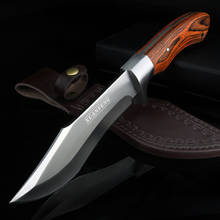 Fomalalto faca de couro bainha de couro, faca curta de sobrevivência, faca multifuncional de acampamento, campo, faca tang completa 2024 - compre barato