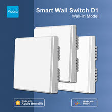 Aqara-Interruptor de pared inteligente D1 ZigBee, interruptor de pared con Control remoto, llave inalámbrica para la aplicación Mihome Homekit 2024 - compra barato