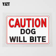 YJZT-calcomanía de advertencia de ataque de seguridad, pegatina de PVC para coche, 11,2 CM x 7,4 CM, Beware Of Dog, 12C-0345 2024 - compra barato