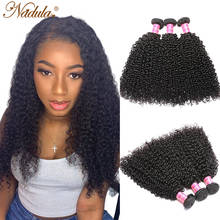 Nadula Hair Kinky Curly Bundles 100% Human Hair Bundles 8-26inch Remy Hair Extensions 1/3/4 Bundles Hair Weaves Natural Color 2024 - buy cheap