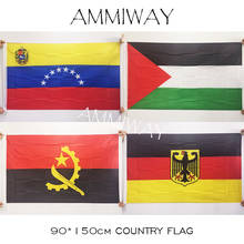 AMMIWAY 90*150cm 3x5 ft Venezuela Palestine Angola Germany High Quality Country Indoor Outdoor Polyester Flags and Banners 2024 - buy cheap