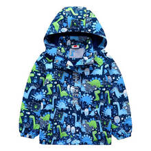 Boys Clothes Windbreaker for Boy Children's Spring Jackets Dinosaur Pattern Jacket for a Boy Kids Jacket Hooded Fleece Coats 2024 - buy cheap