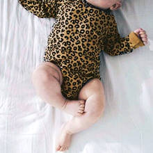 Macacão de bebê leopardo roupas de bebê menino meninas roupas recém-nascidos macacão de inverno outono outfits dos desenhos animados onesies roupas de bebê 2024 - compre barato