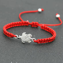 Minimalist Silver Color Sea Turtle Tortoise Charm Bracelet Red Rope Thread Chakra Bracelets For Women Boho Jewelry Love Gift 2024 - buy cheap