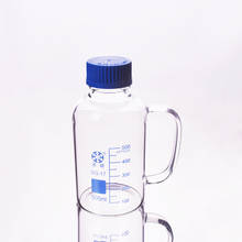 Reagent bottle,With blue screw cover,Borosilicate glass handle,Capacity 500ml,Graduation Sample Vials Plastic Lid 2024 - buy cheap