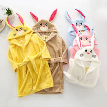 2-8 years old baby robe hoodie girls boys pajamas high quality bath towels children soft bathrobe pajamas kids clothes 2024 - buy cheap