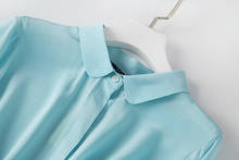 Camisa de manga larga de verano y primavera para mujer, blusa a la moda 2020 de seda Real, blusas de oficina para mujer KJ5426 2024 - compra barato