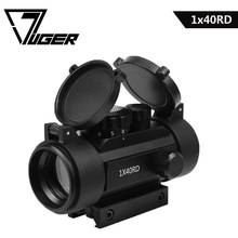 LUGER 1x40 Red Green Dot Sight Rifle Scope 11mm and 20mm Rail Hunting Optics Holographic Red Dot Sight Tactical Scope For Gun 2024 - buy cheap