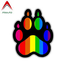 Aliauto модная наклейка на автомобиль Gay Pride Rainbow Paw украшение ПВХ наклейка покрытие царапины для Lada Kia Mazda peugeot, 13 см * 11 см 2024 - купить недорого