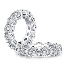 LESF-anillo de compromiso Eternity para mujer, sortija de compromiso de Plata de Ley 925 con diamantes, anillo de compromiso, regalo de fiesta 2024 - compra barato