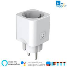 Adaptador de tomada wi fi inteligente 10a ue controle remoto voz monitor energia inteligente trabalho com alexa google casa ewelink app 2024 - compre barato