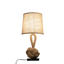 American style retro table lamp creative rope manual art bedside lamp bedroom study office coffee house bar lighting 2024 - buy cheap