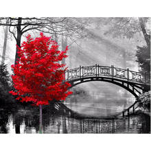 5D Diamond Painting River Bridge Tree DIY Landscape Diamond Embroidery Sale Full Round Drill Rhinestone Cross Stitch Home Decor 2024 - buy cheap