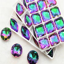 Green Rose Diamonds Crystal Stones For Making Crafts  Square teardrop Rivoli  Navette Glitter rinestones 2024 - buy cheap